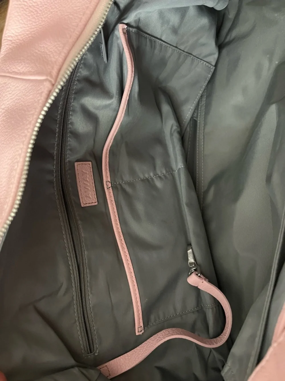 Away Pink Leather Weekender Travel Bag with Removable Strap - Picture 7 of 14